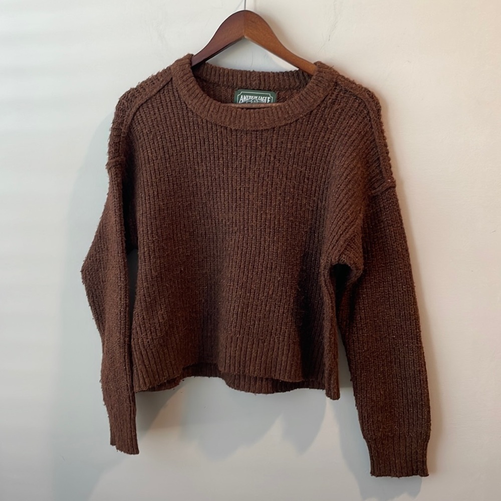 American Eagle brown brown knit sweater women size XS